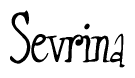 The image contains the word 'Sevrina' written in a cursive, stylized font.
