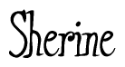 The image is of the word Sherine stylized in a cursive script.