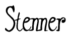 The image is of the word Stenner stylized in a cursive script.