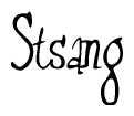 The image is a stylized text or script that reads 'Stsang' in a cursive or calligraphic font.