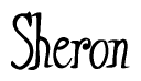 The image is of the word Sheron stylized in a cursive script.