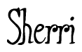 The image is a stylized text or script that reads 'Sherri' in a cursive or calligraphic font.