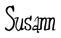 The image is of the word Susann stylized in a cursive script.