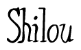 The image is a stylized text or script that reads 'Shilou' in a cursive or calligraphic font.