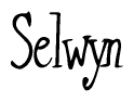 The image contains the word 'Selwyn' written in a cursive, stylized font.