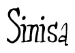 The image is of the word Sinisa stylized in a cursive script.