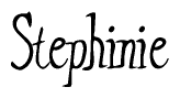 The image contains the word 'Stephinie' written in a cursive, stylized font.