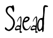 The image is a stylized text or script that reads 'Saead' in a cursive or calligraphic font.