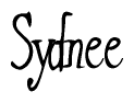 The image is a stylized text or script that reads 'Sydnee' in a cursive or calligraphic font.