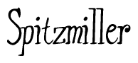 The image is a stylized text or script that reads 'Spitzmiller' in a cursive or calligraphic font.