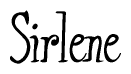 The image contains the word 'Sirlene' written in a cursive, stylized font.