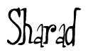   The image is of the word Sharad stylized in a cursive script. 