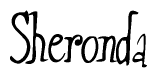 The image is of the word Sheronda stylized in a cursive script.