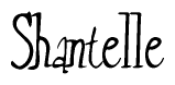 The image contains the word 'Shantelle' written in a cursive, stylized font.