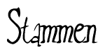 The image contains the word 'Stammen' written in a cursive, stylized font.