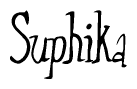 The image is of the word Suphika stylized in a cursive script.