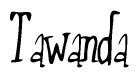 The image is of the word Tawanda stylized in a cursive script.