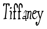 The image contains the word 'Tiffaney' written in a cursive, stylized font.