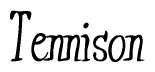 The image is of the word Tennison stylized in a cursive script.
