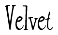 Velvet Calligraphy Text 