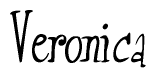 The image is of the word Veronica stylized in a cursive script.