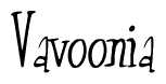 The image is a stylized text or script that reads 'Vavoonia' in a cursive or calligraphic font.