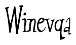 The image is a stylized text or script that reads 'Winevqa' in a cursive or calligraphic font.