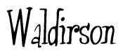 The image contains the word 'Waldirson' written in a cursive, stylized font.