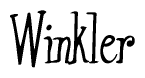 The image is a stylized text or script that reads 'Winkler' in a cursive or calligraphic font.