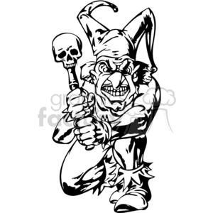 Evil Clown Tattoo Art Design