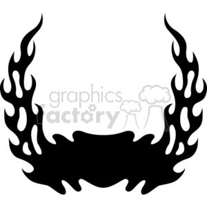 Symmetrical Black Flame Design