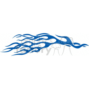 A dynamic blue flame clipart design with smooth, flowing lines extending outward, resembling stylized fire or flame patterns.