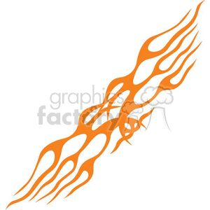 A clipart image of an orange flame decal graphic.