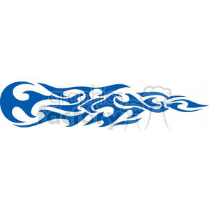 Blue Tribal Flame Tattoo Design