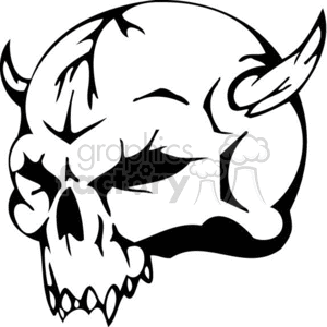 skull with horns