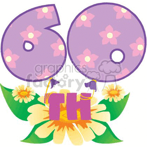 6 60th clipart - Graphics Factory