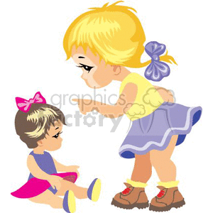 A little girl scolding a little girl