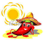 Chili pepper sitting in the sun.