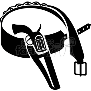 A Black and White Old Western Gun Belt
