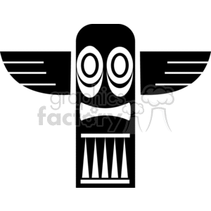 black and white totem pole clipart #371951 at Graphics Factory.