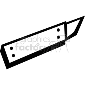 Utility Knife - Black and White Design