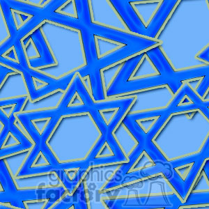 An image featuring multiple overlapping blue Stars of David on a light blue background.