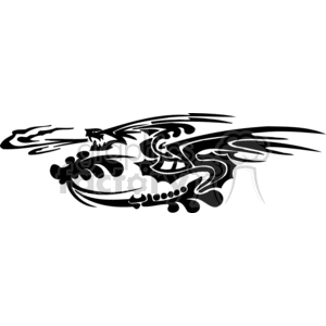 Vinyl-Ready Stylized Dragon for Tattoo and Signage Design