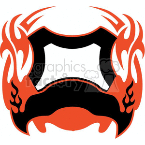 Flame Motif Helmet Design