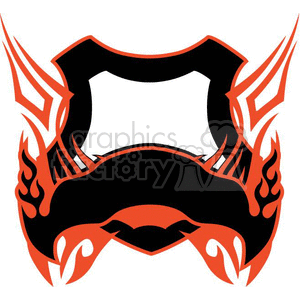 Red and Black Tribal Flame Design