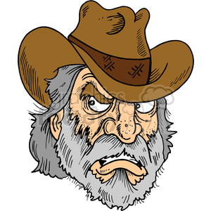 Grumpy Cowboy Cartoon