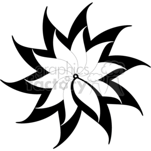 Spiral Flower Tattoo Vinyl Design