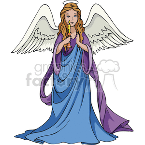 Female angel holding a candle