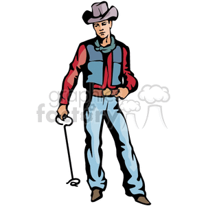 Western Cowboy with Branding Iron