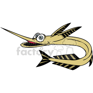 Funny Cartoon Eel